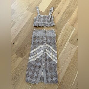 Free People Crotchet Two Piece Set